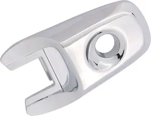 Exterior Door Handle Lock Cylinder Cap Compatible with 2008-2019 Ford Explorer Edge Flex Lincoln MKX Front Driver Side (Chrome) Replaces BA1Z-78218A14-A
