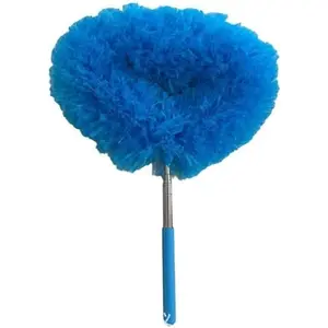Ceiling Fan Cleaner & Household Duster, Telescopic Cleaning Pole, Lightweight Reusable Dust Remover (Blue)