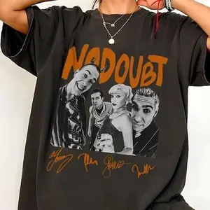 Retro No Doubt Music Band Graphic T-Shirt