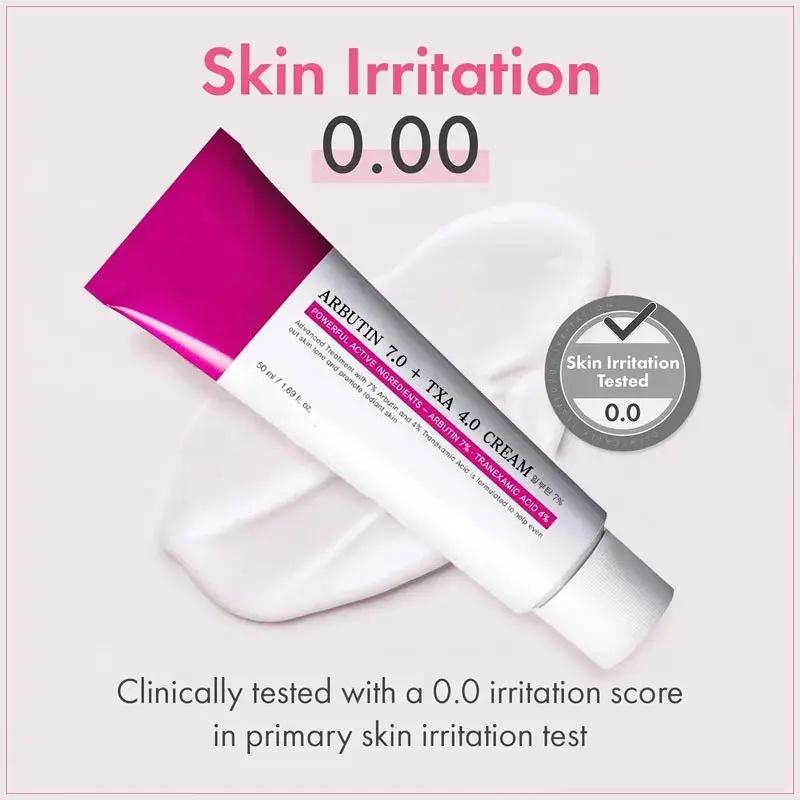 7% Arbutin +4% Tranexamic Acid Cream 70,000ppm Arbutin & 40,000ppm TXA with Niacinamide &Glutathione for Dark Spots Freckles Blemishes & Pigmentation，Multi-pack
