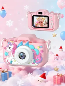 【Birthday Gifts】Rechargeable Kids Camera for Girls & Boys – HD Video & Selfie Mode, Cute Silicone Protective Case, Fun Camcorder Toy, Ideal Gift Ages 3-12