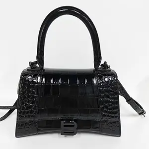 Pre-owned france Crossbody Bags Balenciaga Hourglass bag, all black.（sz 22061）