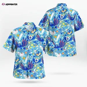 Fly High with our Pokemon Hawaiian Shirt: Perfect for Tropical Adventures!