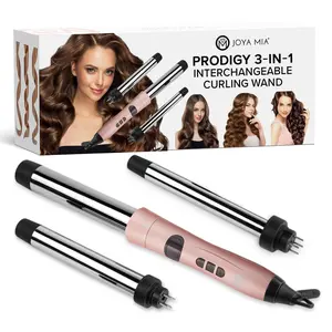 JOYA MIA Prodigy – Professional Titanium Curling Wand Set INTERCHANGEABLE CURLING WAND Adjustable Flawless