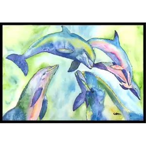 Carolines Treasures  Dolphin Indoor Or Outdoor Doormat- 24 x 36 in.