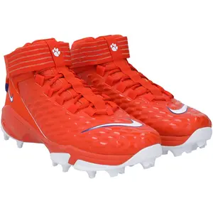 Clemson Tigers Team-Issued Orange Force Pro 2 Shark Nike Cleats from the Football Program - Size 13