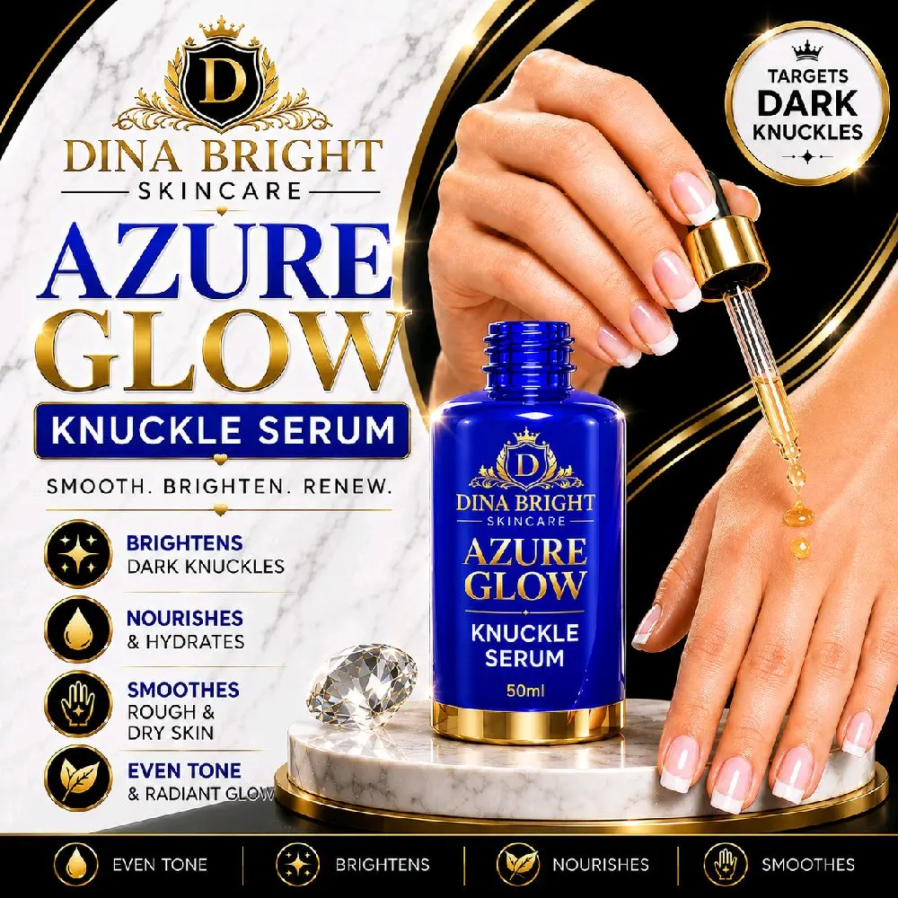 AZURE GLOW KNUCKLES SERUM STUBBORN AREAS IN7DAYS BEAUTIFUL HANDS.