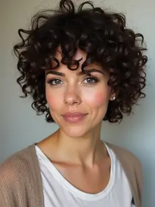 Synthetic Curly Topper Hair Extensions 6 Inch Short Curly Hairpiece Clip On Hair Topper For Daily Party Convenient Wigs