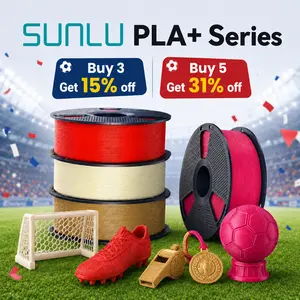[SAVE 31%] SUNLU PLA+ Filament 1.75mm 1kg | Mix & Match (Buy 5 Save 31%, Buy 3 Save 15%) | FBT 3-Day Fast Shipping | Fully Compatible with Bambu Lab, Creality, Elegoo, Anycubic