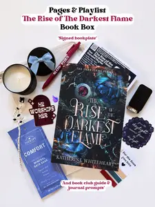 The Rise of The Darkest Flame Book Box - Signed Bookplate, Curated Playlist, Bookish Merch, Stickers, Bookmark, Digital Backgrounds & More