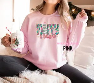 Merry & bright spiral tree sweatshirt