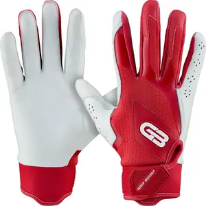 Grip Boost Red Loaded Baseball Batting Gloves with Boost Plus Leather