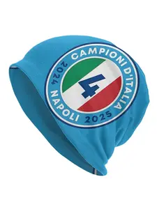 1 pc Skullies Beanies Caps Napoli Campioni D'italia 2024 2025 Thin Hat Autumn Spring Bonnet Hats Men Women's Unisex Ski Cap