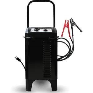 Wheeled Manual 10A Car Battery Charger and 250A Engine Starter, 2-in-1 Solution, 50A Boost, for 12V Power Sport, Automotive, and Marine Batteries