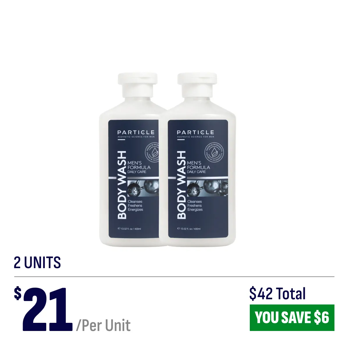 2 bottles of the top-selling body wash for men