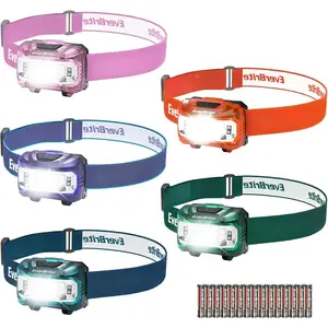 Headlamp, 5 Pack  Headlamp with Red Light and Memory Function,  Lamp for Adults and  with 5 Modes, Bright Headlamps for Camping, Running, 's Day Gifts,  Included