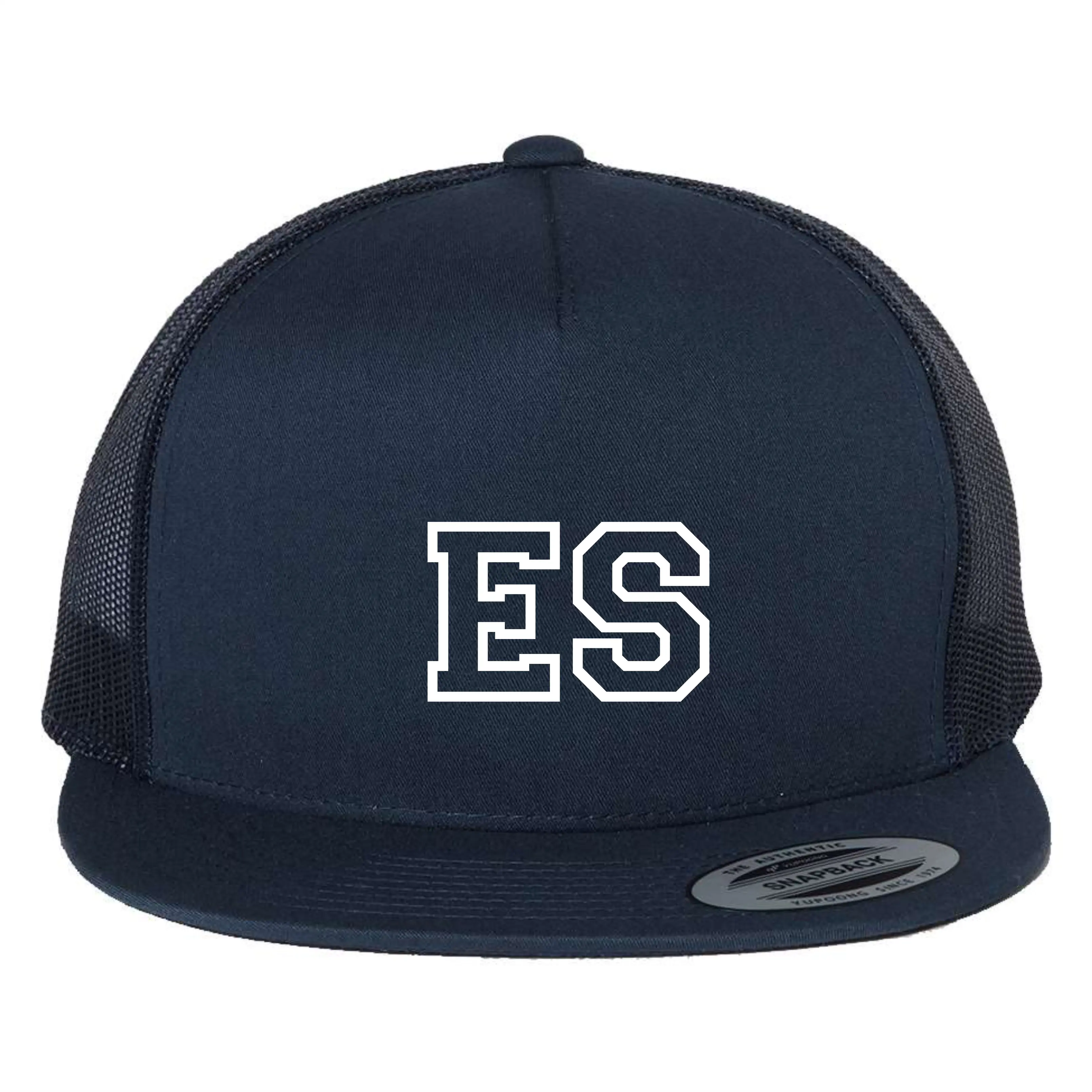 ES El Salvador white navy trucker hat