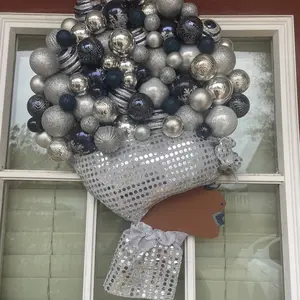Navy and Silver Diva Wreath