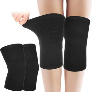 Bamboo Knee Sleeve, Elastic Compression Knee Brace, Breathable Thick Thermal Knee Pads for Men Women, Pain Relief Support for Ski Cycling Dance Running
