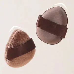 6pcs Chocolate Makeup Puff, Air Cushion Foundation Sponge, Loose Powder Puffs, Wet And Dry Use Cosmetic Applicator Tool, Great For Daily Use & Perfect Gift