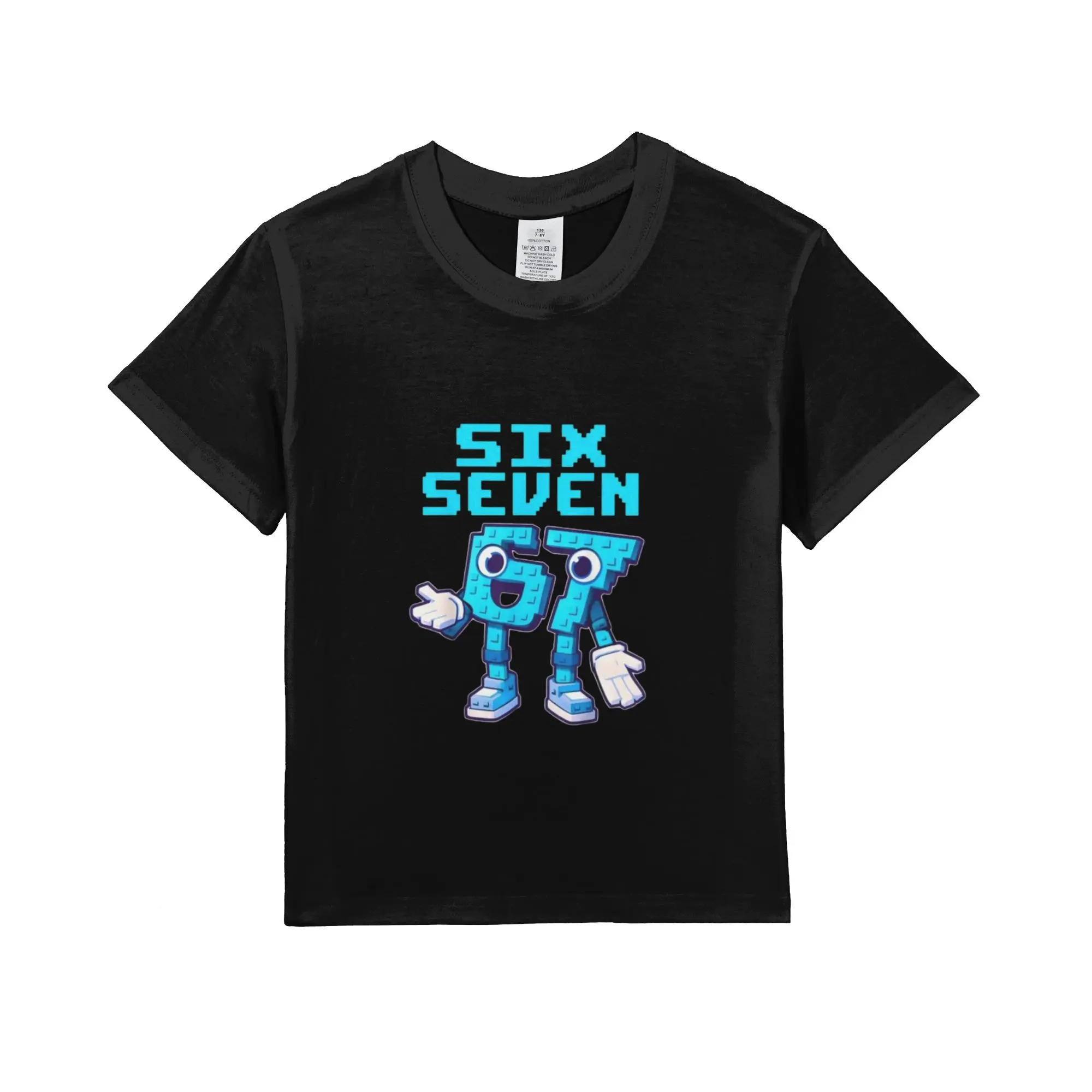 Boy's 67 Emoji Gesture Robot Number Character Mech Blue Lightning