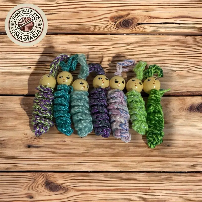 Emotional support Handmade Worry Worms - 1 Piece with Colorful Knit Worms - Choose Your Color and Share Your Worrying Thoughts