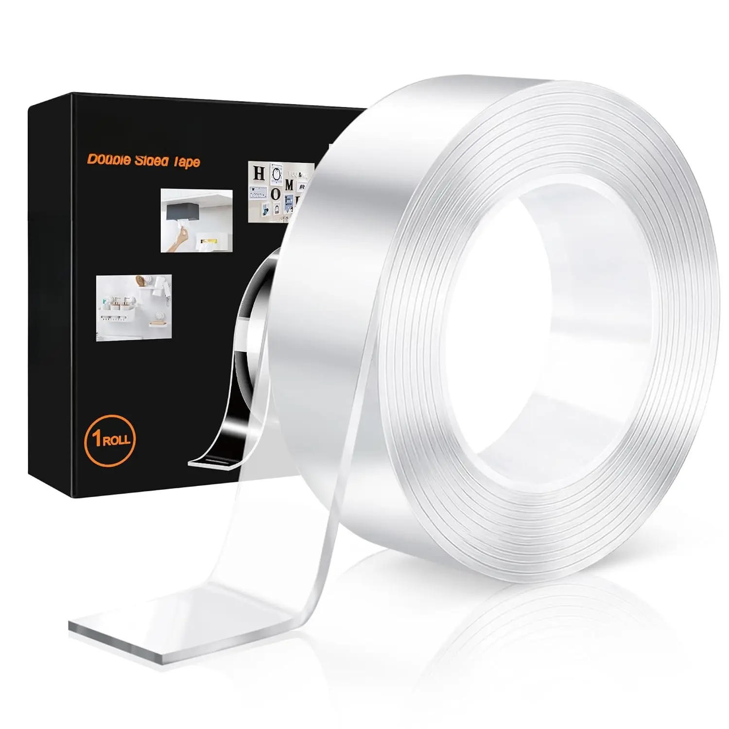 Double Sided Tape Heavy Duty, Clear Double Sided Mounting Tape, Removable and No  for Indoor and Outdoor Use, Picture Frames and  Decor