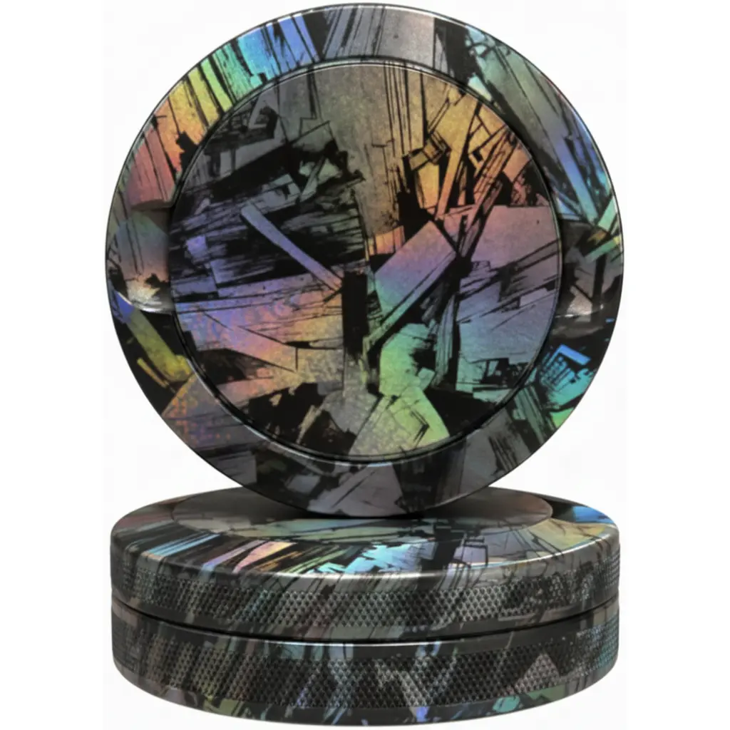 Bin Bros Holographic Carbon Metal Pouch Tin | Metal Can | Metal Container | Pouch Container | Pouch Holder