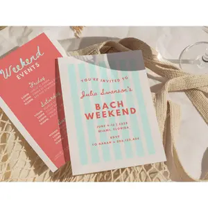 Coastal Bachelorette Party Itinerary and Invite Template For Boat Bachelorette, Weekend Itinerary, Last Toast On The Coast