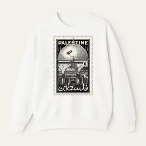 Palestine Vintage Sweatshirt, Palestine Stamp Sweater, Free Palestine Indipendence Crewneck, Palestine Women Gift, Palestinian Activist Gift