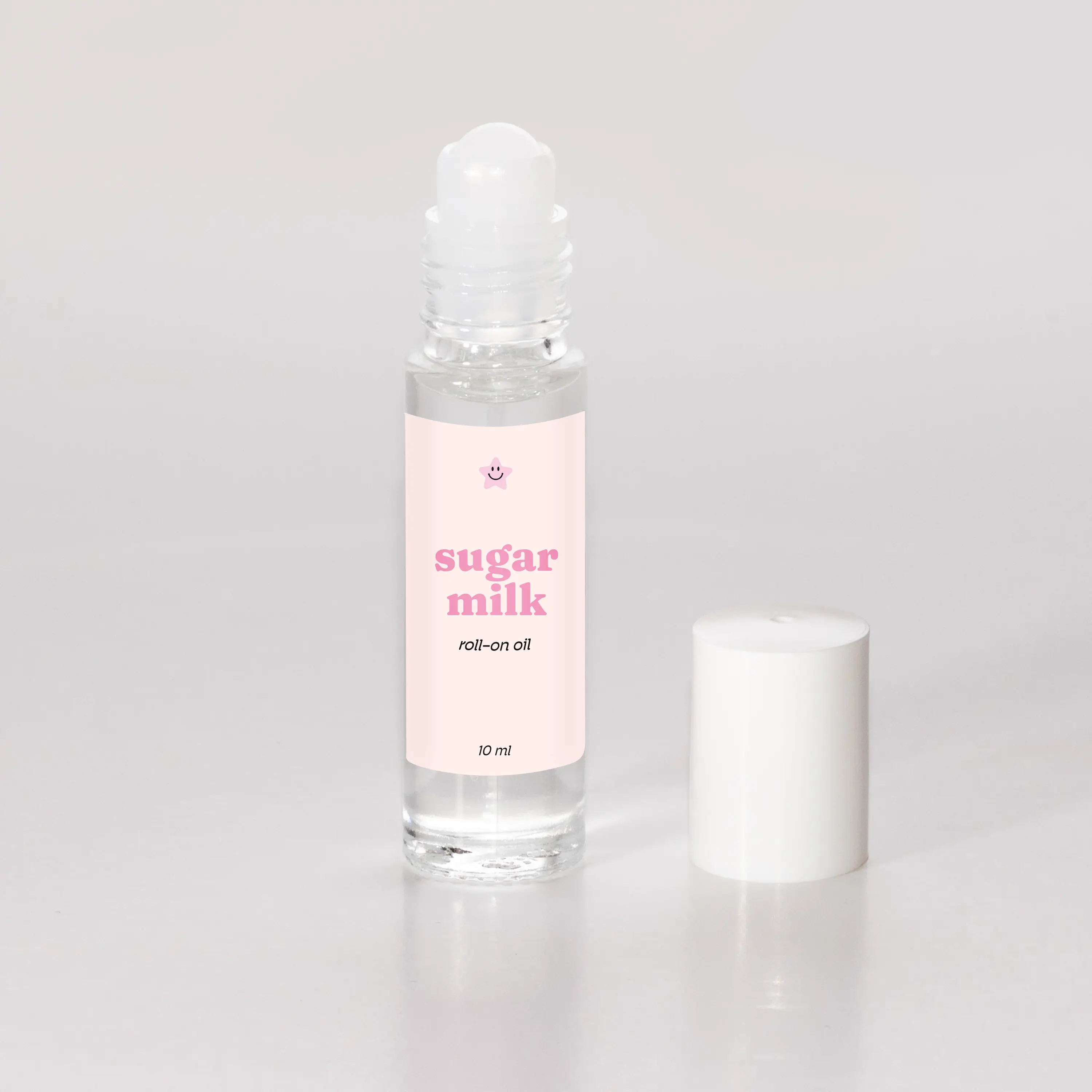 Sugar Milk Roll On Perfume Oil with Caprylic/Capric Triglyceride, 10 mL Gourmand Vanilla Scents Body Fragrance for All Skin Types, Caprylic/Capric Triglyceride (Coconut Oil), Everyday Self Care, Gourmand Scent Profile, 10Ml Vial Storage, Single Item