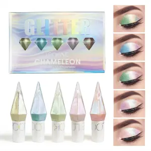 Glitter Liquid Eyeshadow, 5 Counts/set Long Lasting Shimmering Eye Shadow, Sparkling Metallic Eye Makeup Products for All Styles and Occasions, Cosmetic