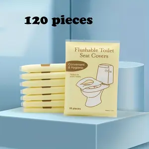 20/120 disposable toilet seats, washable paper toilet seat covers, Toilet Seat Protector, public bathroom travel accessories, individually packaged, suitable for airplanes, camping, and traveling, Bathroom Accessory