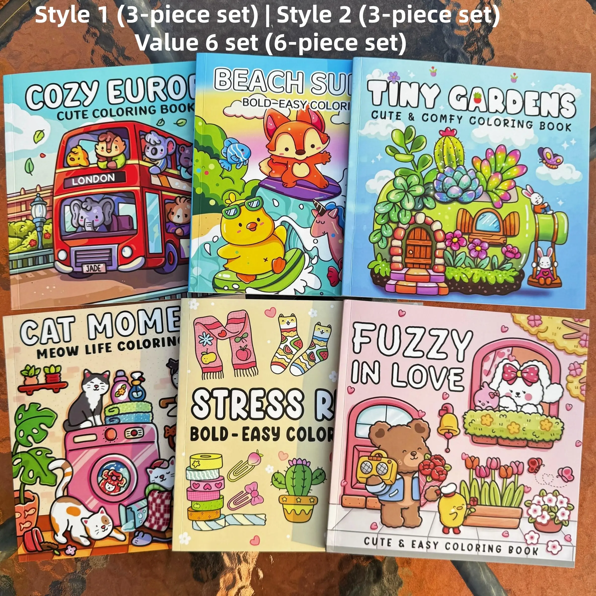 Super Cute Simple Coloring Book Pack, Cozy Craft Bundle, Art Sketchbooks, Stress Relief Art Therapy, Easy Scenes & Adorable Characters, Perfect Gift for All Ages, Illustrated Activity Book