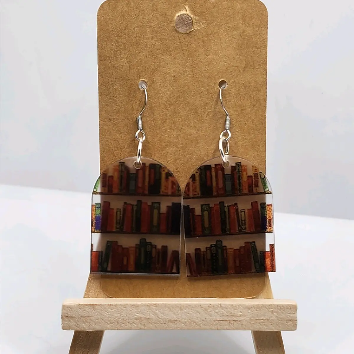 High-Quality Unisex Adorable Book Earrings with Detailed Miniature Book Covers