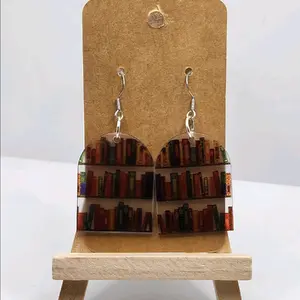 High-Quality Unisex Adorable Book Earrings with Detailed Miniature Book Covers
