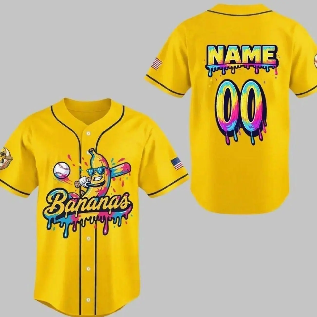 Personalized Bananas Team Baseball Jersey, Funny Bananas Jersey, Let's Go Bananas Jersey, Custom Team Name Number, Gifts For Savannah Fan ZVN QO5 DRX