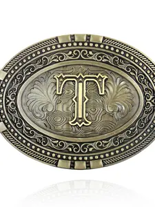 Western Cowboy 26 Letter Buckle for Men and Women, Western Belt Buckles, Smooth Buckle Fits 3.8mm Belt, Easy-To-Use Loop, All Seasons Street Style