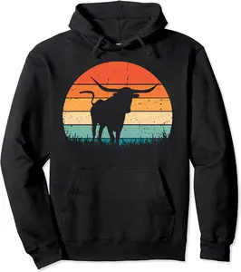 Hilarious Rodeo Ranch Cowpoke Country Hometown Cow Longhorn Pullover Hoodie - Diegoort Shop 96B0BRS63TPC