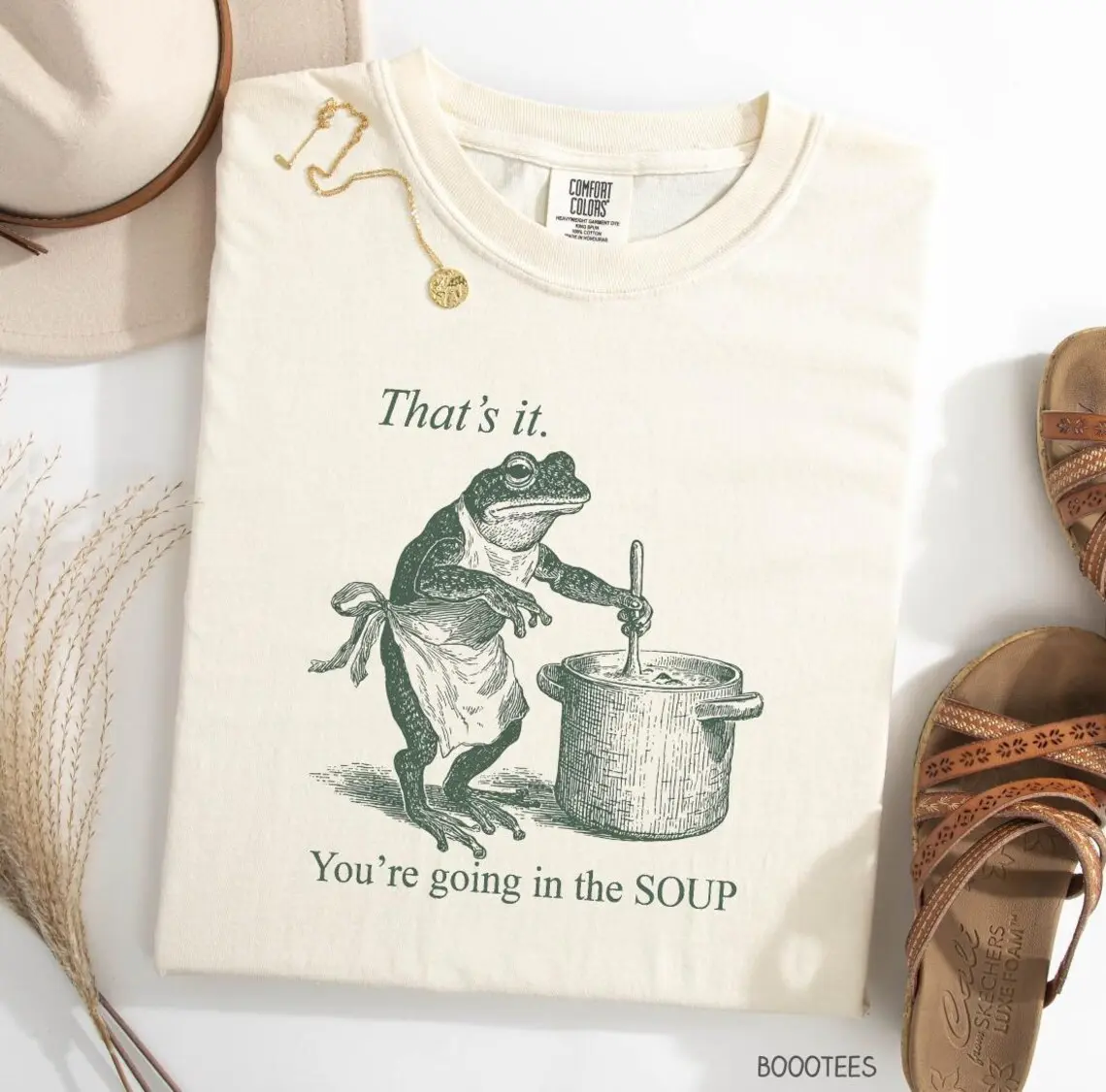 Comfort Colors Funny Shirt. That's it You're Going in the Soup T-shirt Tshirt Shirts Tee Tees Sweatshirt Weirdcore Frog Meme Trending Trendy
