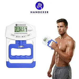Handexer Digital Hand Dynamometer (198lbs/90kg) - Grip Strength Tester & Adjustable Hand Grip Strengthener with Pretty Grips for Sports, Rehab & Home