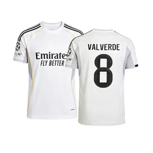 2025 2026 Madrid Home Valverde 8 Short Sleeve Soccer Jersey