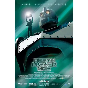 READY PLAYER ONE 16"x24" Original Promo Movie Poster Cinemark 2018 Iron Giant Steven Spielberg