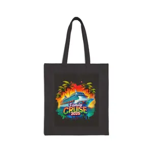Family Cruise 2025 Tote Bag | Cruise Ship Palm Trees Sunset