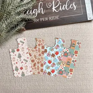 Classic Christmas Insert for Clear Phone Case Custom Cardstock Skin for iPhone with Colorful Patterns and Versatile Design Cover Smartphone No Warranty