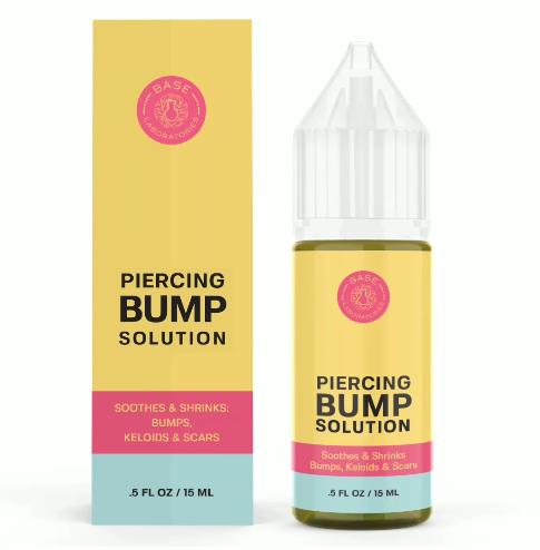 Base Laboratories Piercing Aftercare Kit - 4oz Sea Salt Spray & 0.5oz Bump Oil - Soothing & Shrink Keloids - All-Natural Piercing Care Solution