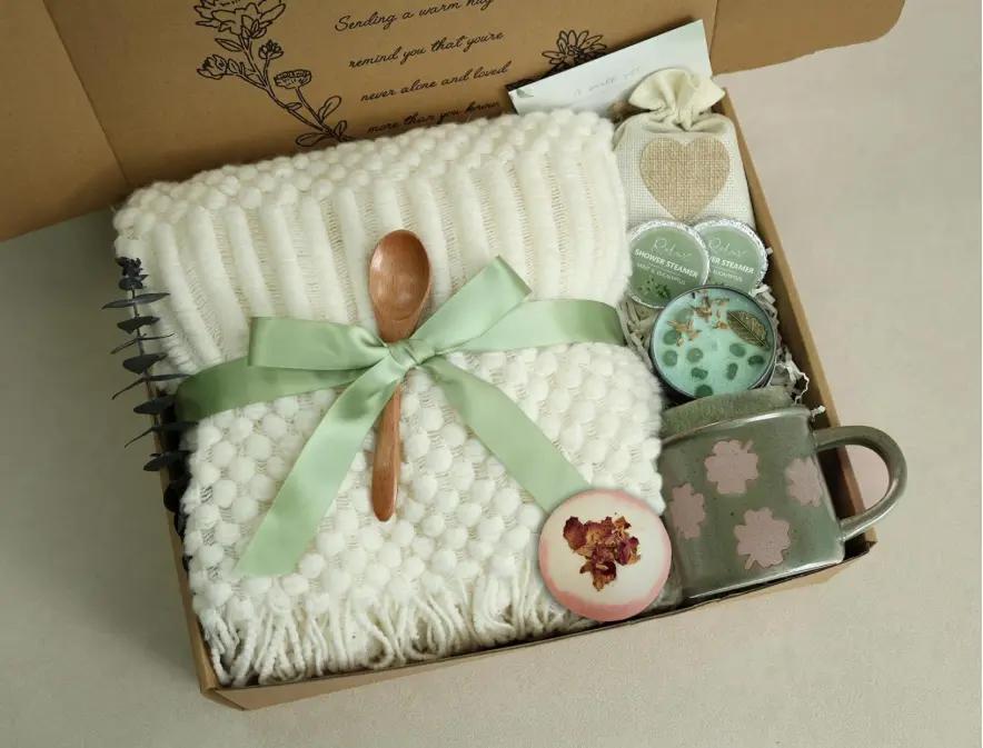 Get Well Soon Gift for Women - Self Care Package/Relaxation- After Surgery, Sympathy Gifts, Thinking of You/Mothers Day/Grief/Bereavement/Miscarriage Gifts for Women(Matcha Green)