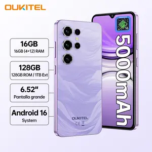 OUKITEL C2 Unlocked  Smartphone, 6.52 inch HD Display, Dual SIM Phone 2025, 16GB RAM + 128GB/1TB ROM, 13MP + 5MP Camera, 5000mAh Battery, 4G Network Phone, 3.5mm Jack/GPS/NFC/OTG/Face ID