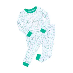 Mallard Pond Pajamas for Kids - Soft, Comfortable Duck Print PJs with Green Trim