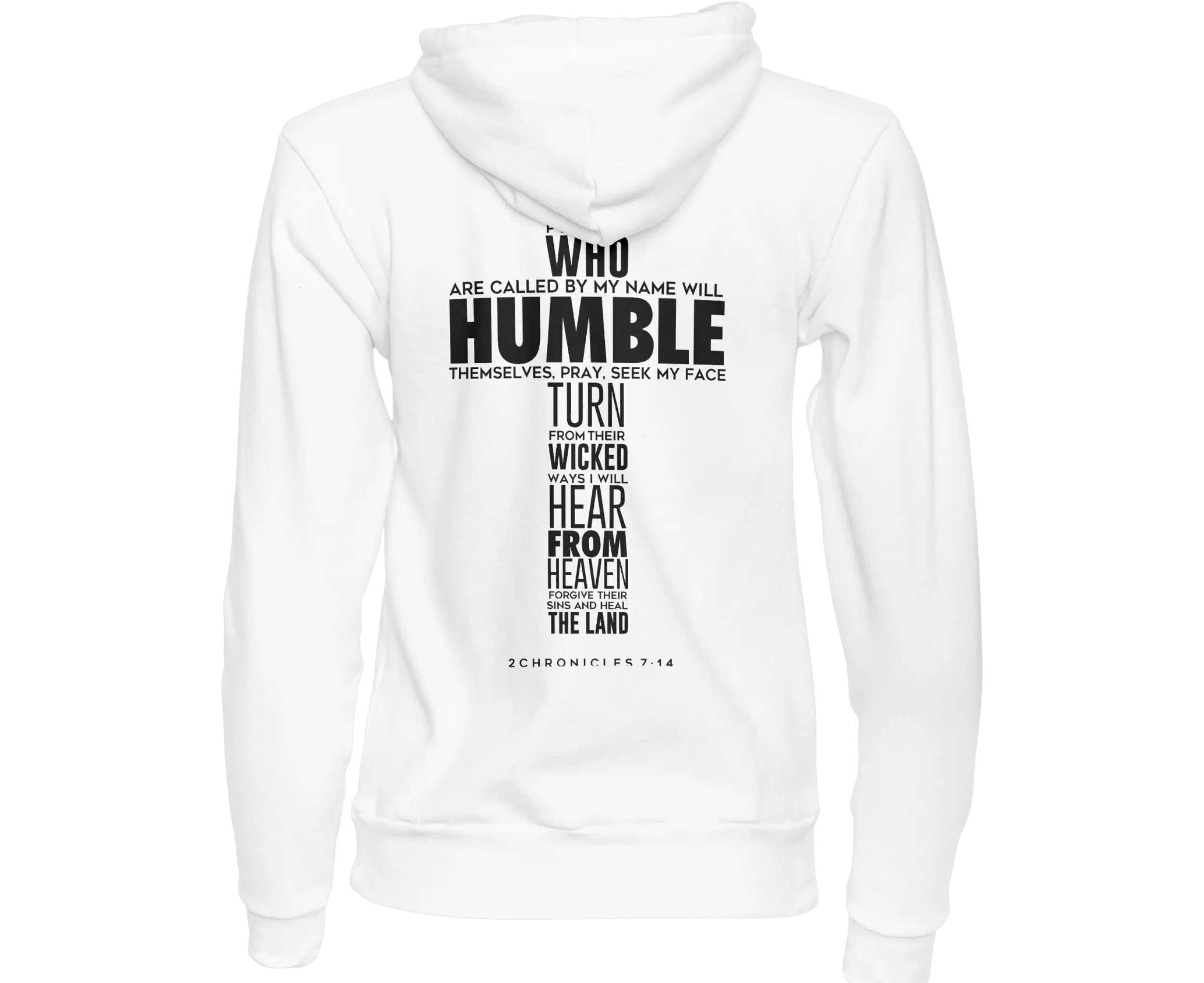 2 Chronicles 7:14 Scripture (Black Font) Unisex Hoodie